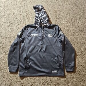 Notre Dame Fighting Irish Hoodie Mens Large Grey Camo Military OHT See Desc